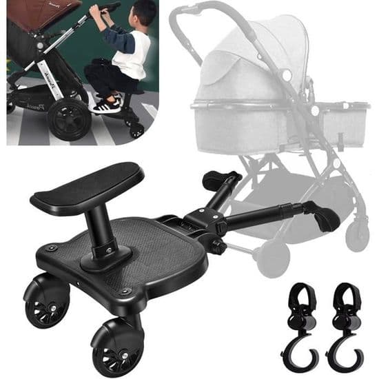 Barnevognbrett, egnet for ulike barnevognstiler, med sete, egnet for barn 2 til 5 år, 25 kg