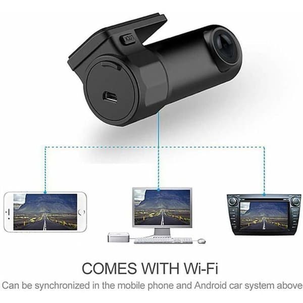 1080P WiFi Dash Cam med 170° vidvinkel og loop-optagelse