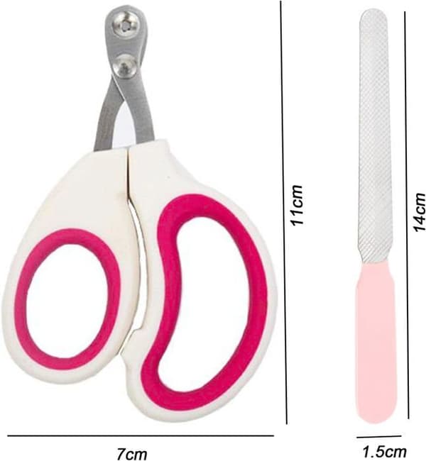 Kattpotesaks, katteklo-klippere med 2 mm konisk hull, kattepote-klippere, tilbehør, rosa