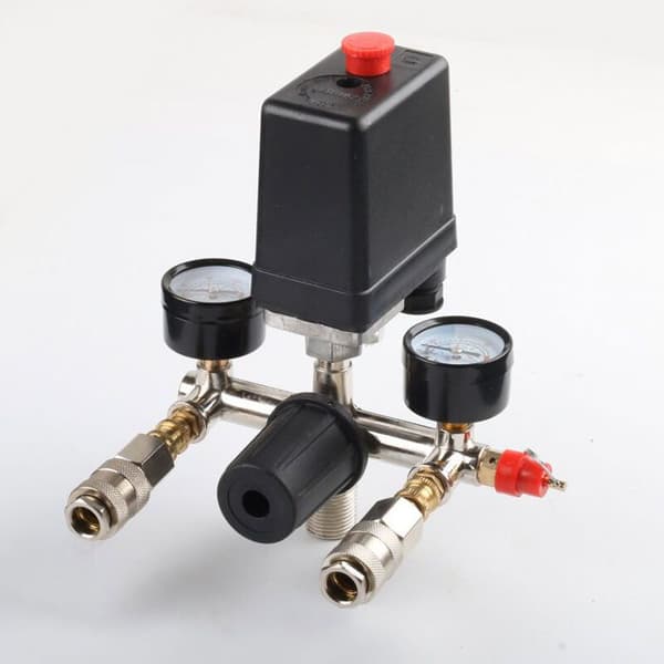 Sort trykregulator - 2 displays - Præcis justering - Kablet