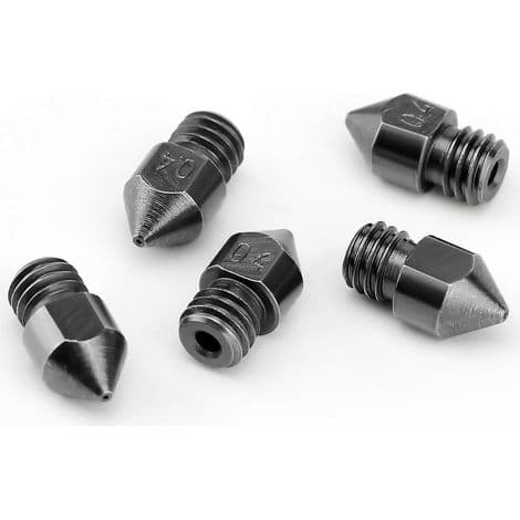 5 STK 0,4 mm/1,75 mm ekstruderdyser, højtemperaturbestandige 3D-printerdyser til MK8