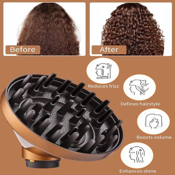Gold Portable Diffuser - A Practical Accessory for Styling Curly Hair