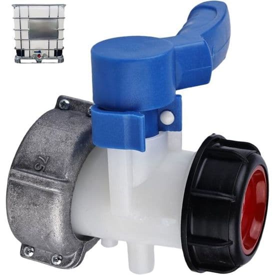 IBC DN50 - 75 mm Adapter - Sommerfugleventil - Flere farver