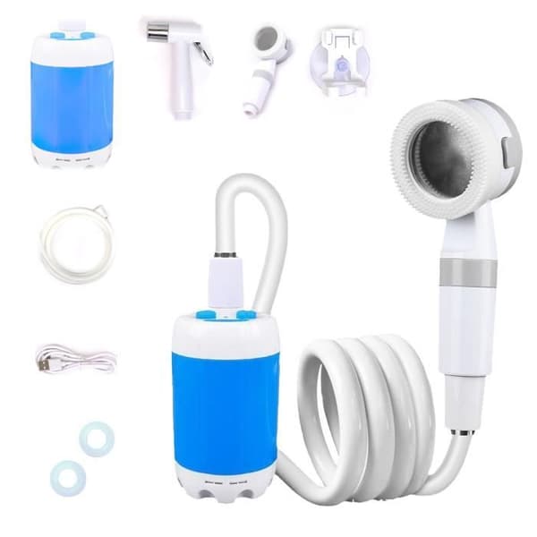 Campingdusch USB Vattenpump - 2 Hastigheter - 4000 mAh - Bärbar och Lättviktig