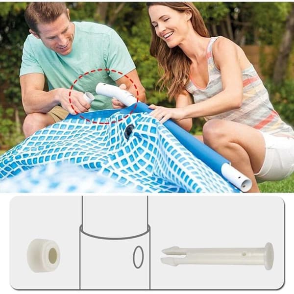12 plaststift - blandade färger - för Intex-pooler - 6 cm