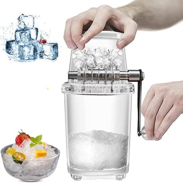 Manuell iskross med 1,2L ishink och blad, transparent