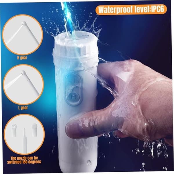 Portable Rinse Bottle, 180° Adjustable Battery-Powered, 2-Mode Travel Electric, Postpartum, 150ml, White