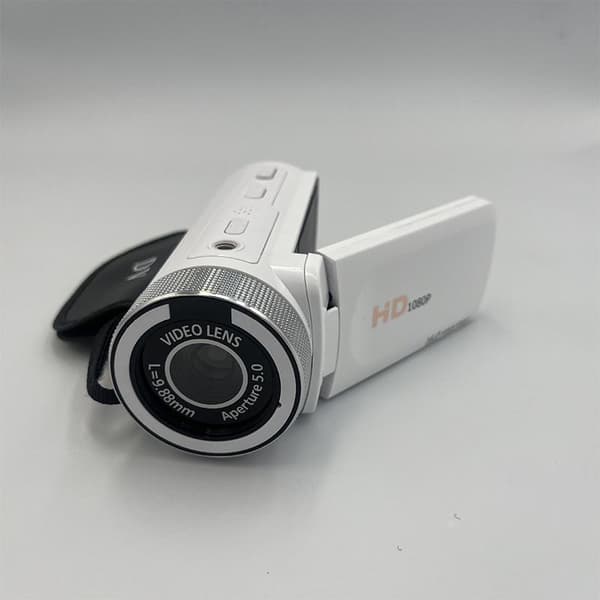 HD-Digitalkamera med Vidvinkelobjektiv Vit