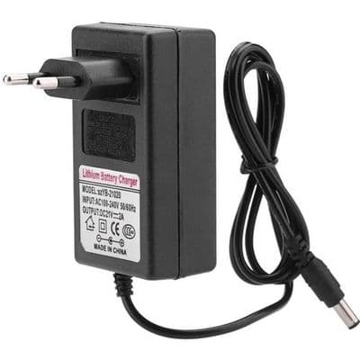 Batterilader - BOYOU - AC 100-240V DC 21V 2A - Sikker og rask - Overopphetingsbeskyttelse - Svart EU-plugg