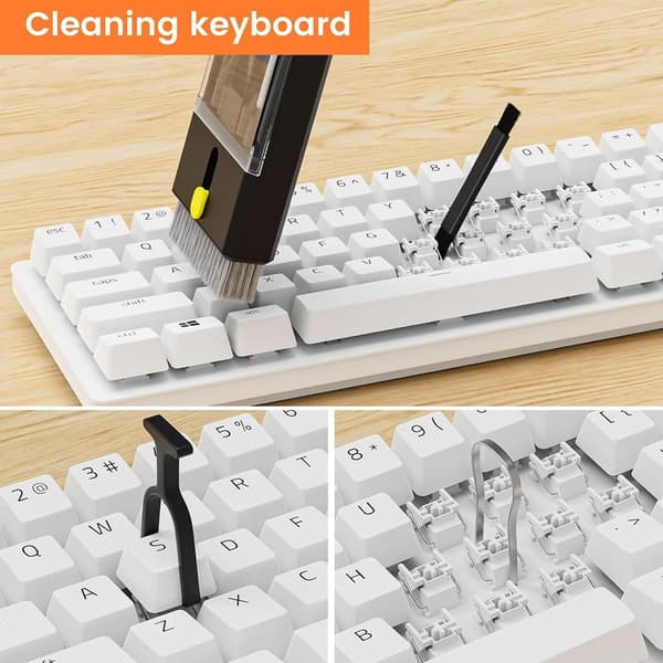 22-in-1 Keyboard Brush, Multifunctional Cleaning Tool, Keyboard Keycap Puller, Screen Cleaning Brushes for Bluetooth Earbuds, Computer, Airpods