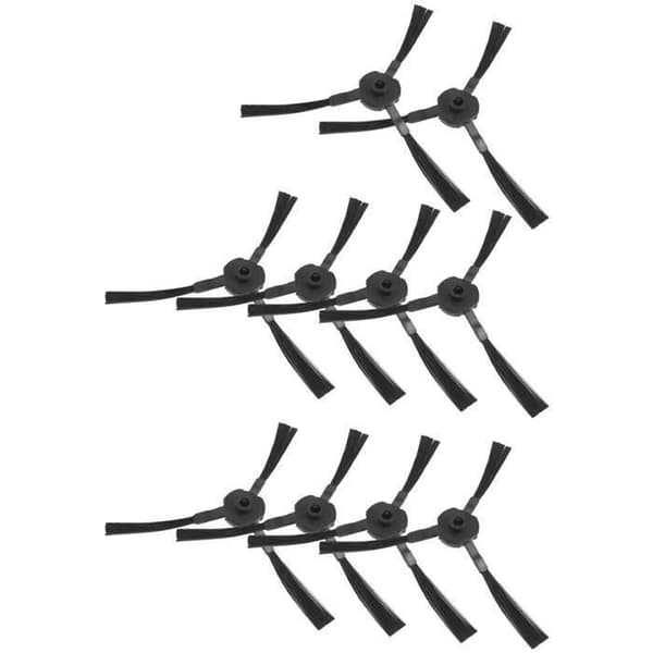 Sidebørste Pakke med 10 - Kompatibel med ILIFE V3 V5 A6 A4 - Sort - Tilbehør til Robotstøvsuger