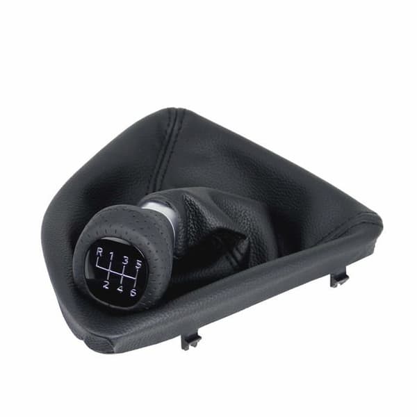 A277-1 Perforeret læder gearknop sort 6 gear kompatibel med BMW 1-serie E81 E82 E87 E88 udskiftningsknop