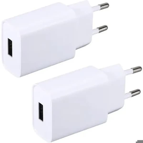 5V 2A USB-oplader 2-pak - Kompatibel med iPhone, Samsung - Kortslutningsbeskyttelse