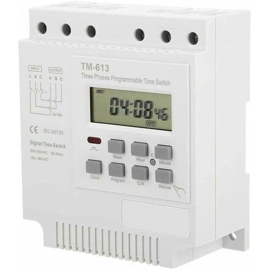 Programmerbar Timer - 380V Timer TM-613 Timerkontakt til Trefaset Motor