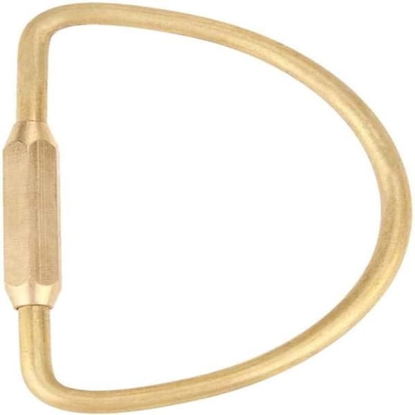 Durable Solid Brass Carabiner with 3-Shaped Brass Coupling, Multi-Color Keychain, Suitable for Hiking/Keys/Camping.
