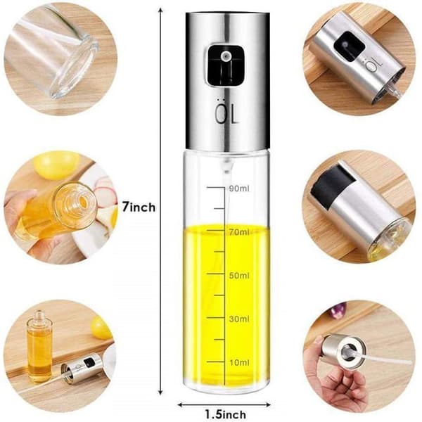 100 ml sprayolie - Ideel til madlavning - Børstespids - 2 sprayflasker
