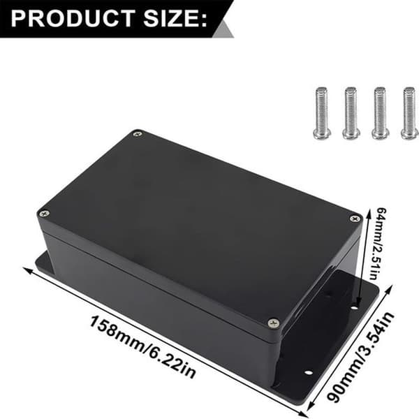 IP65 Vedenpitävä Ulkokytkentärasia - 158x90x64mm - ABS