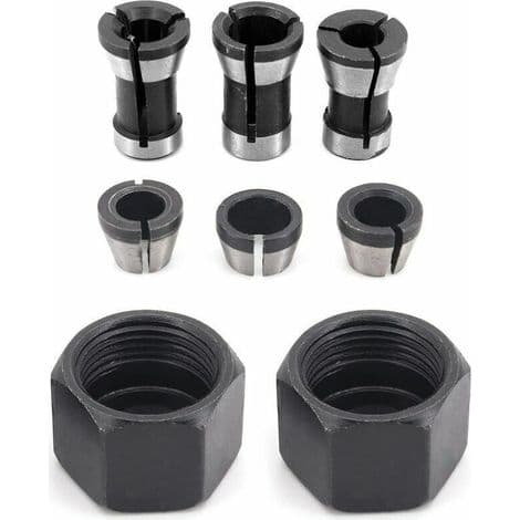 Chuckhode, Drillchuck, 6mm 6.35mm 8mm Adapterhodeomformer, 6 Stykker