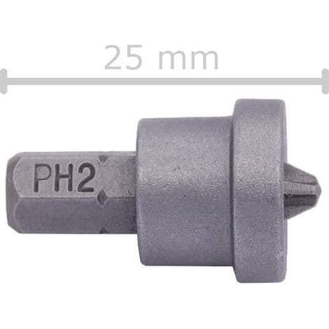10-pack skruvdragarbits - Med 25 mm djupstopp - För gipsskivor