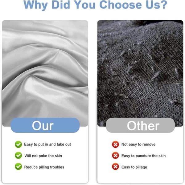 Pillowcase, ice silk, pillowcase, soft, breathable, both ice silk pillowcases with hidden zipper (M, 20 x 29 inches)