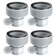 4-delt Intex 29061E poolklemme med 1,25 tommer til 1,5 tommer slangeadapter til tilbehør