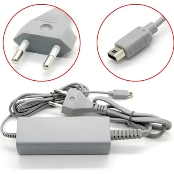 AC-adapter - Nintendo - Wii U - Kablet oplader - 4.75V 1.6A - Grå ABS