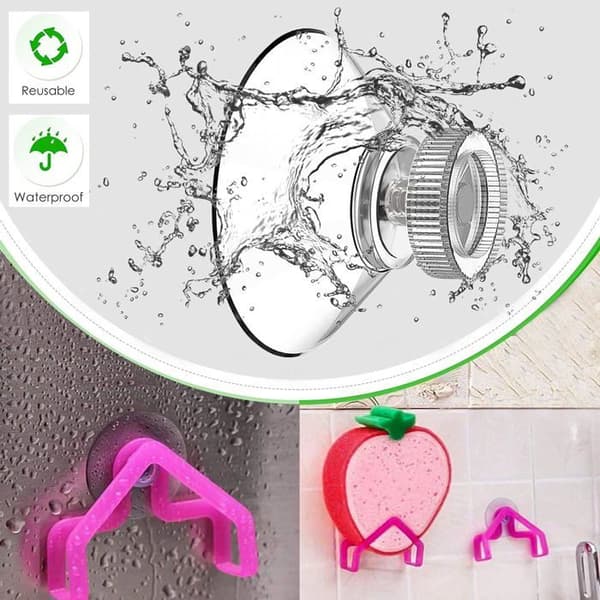 Sugkoppssats med 25 sugkoppar 40 mm M4 transparenta sugknappar med räfflad mutter