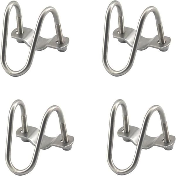 Pipe Clamp Set - U-shaped Fastening Bracket - Pipe Installation - Stainless Steel - M6x60x20 mm