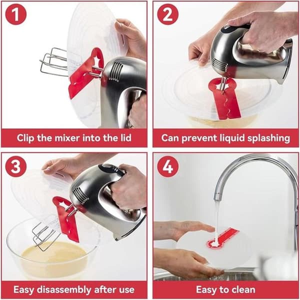 White 34x31 cm Universal Splash Guard for Kitchen Faucets in PP and Silicone