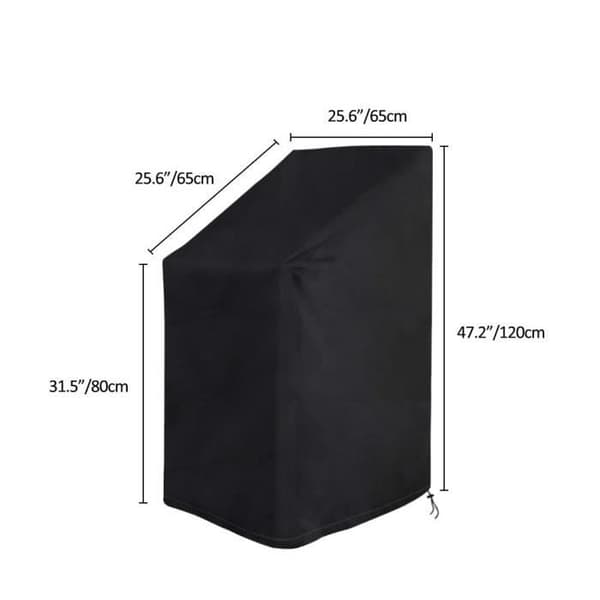 Vandtæt beskyttelsesovertræk til stabelbare havestole 65 x 65 x 80/120 cm