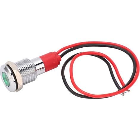 Vanntett LED-indikatorlys i metall, strømforsyning for små kablede industrielle kontrollkomponenter, 10 mm², 220V