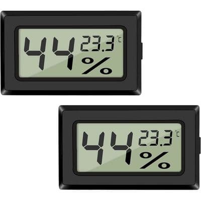 2-pack LCD digital temperatur- och luftfuktighetstermometer, mini digital termometer hygrometer