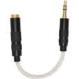 Premium 4,4 mm hun til 3,5 mm han stereo-adapter, forgyldte stik, sølv