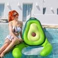YYV Oppustelig Avocado Pool Float, 4-i-1 Sammenklappelig Bærbar Oppustelig Vand Float til Udendørs Brug på Strand, Pool og Sø