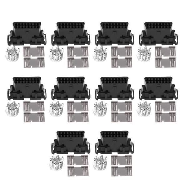 OBD2 16-pinners hunnkontaktsett Pluggadapter Bil J1962