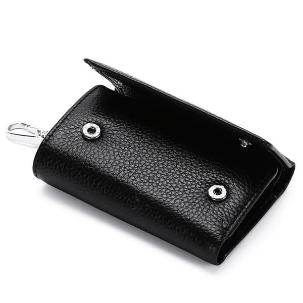 Genuine Leather Key Case, Multifunctional Wallet with Card Slots