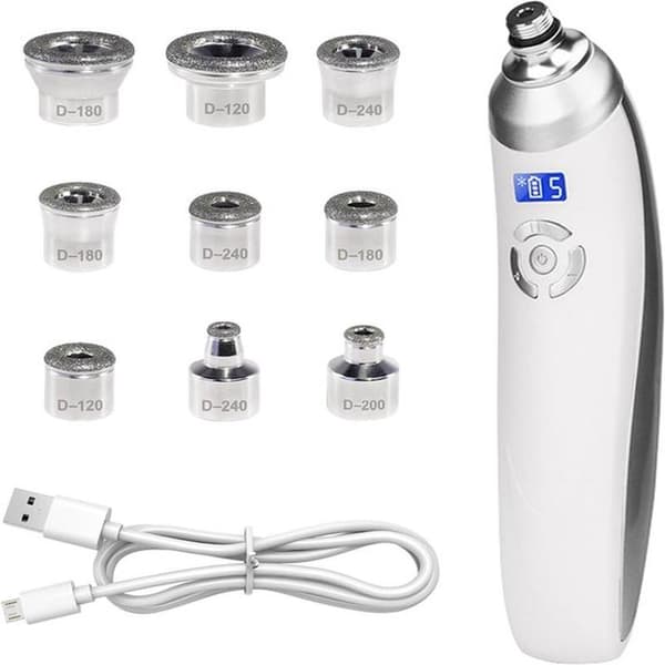 Mikrodermabrasionsapparat, hudormefjerner med 9 diamanthoveder til dyb ansigtspeeling.