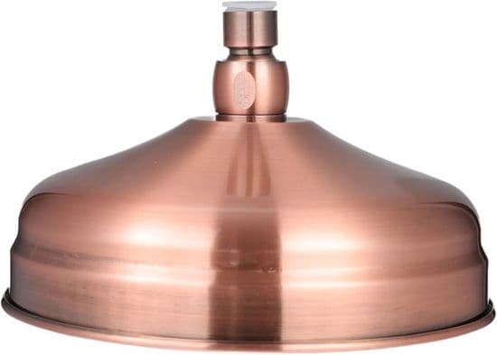 Retro brusehoved, 20 cm (8 tommer) diameter, fast højtryksbrusehoved, regnbruserhoved (rosaguld)