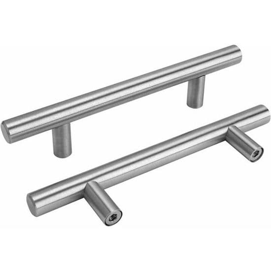 Møbelgreb, sæt med 15 - Rustfrit stål - 96 mm hulafstand - Moderne design
