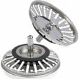 Vaskesi, sæt med 2 - Rustfrit stål - 84 mm diameter - Afløbsprop