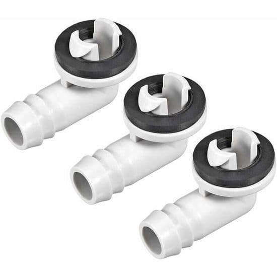 Albueforbindelse til afløbsrør til aircondition - 15 mm - Mini-Split-enheder og vindues-AC-enhedsdele - 3 stk. PAKKE