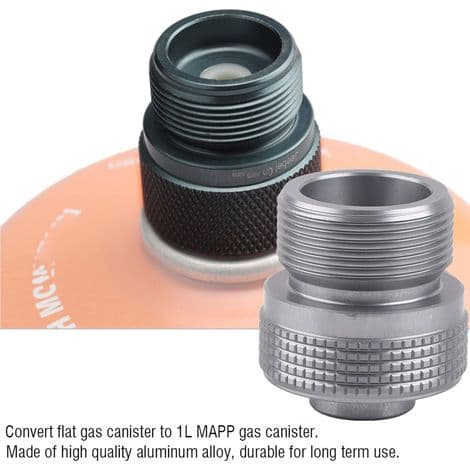 1 Gassbeholderadapter, Campingkonverteringsventil, Campingovn i aluminiumslegering, Gassbeholderbrenner