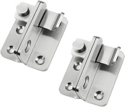 Sikkerhedsdørlås 40x45mm - Børstet rustfrit stål - 2 låsepunkter - Sikkerhedsniveau 4