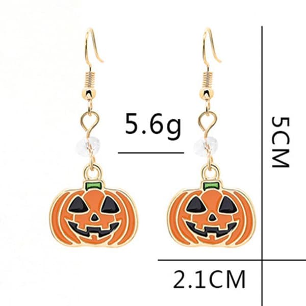 Halloween-øredobber med gresskar, gul