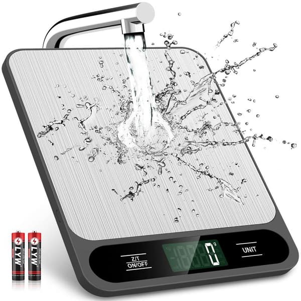 Food Scale, 10kg/22lb Digital Kitchen Scale, Weighs Grams and Ounces for Baking, Cooking, Coffee, Packaging, 6 Units with Tare Function