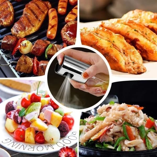2-osainen öljysuihkepullo, 100 ml öljysuihkepullo, öljysuihkepullo harjatarvikkeilla, lasinen öljypullo grillaukseen