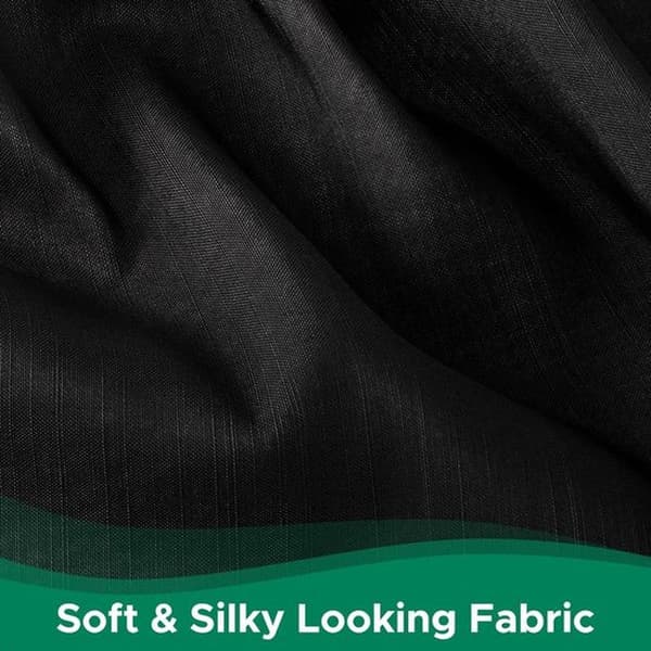 Black 150 x 200 cm Elastic Bed Skirt with 45 cm Drop