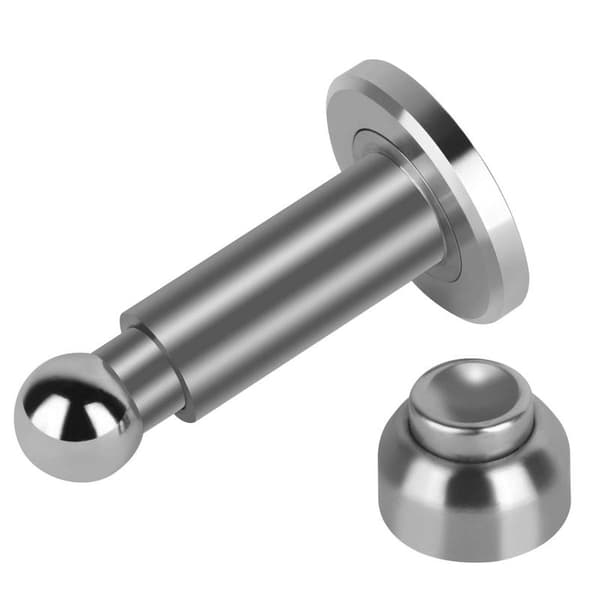 Magnetisk dørstopper med justerbar højde, robust magnetisk dørstopper, dørstopper i 304 rustfrit stål, med væg- og gulvmontering
