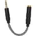 Premium 4,4 mm hun til 3,5 mm han stereo-adapter, forgyldte stik, lysegrå