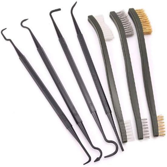 Sæt med trådbørster med kroge - Rustfrit stål - Messing - Nylon